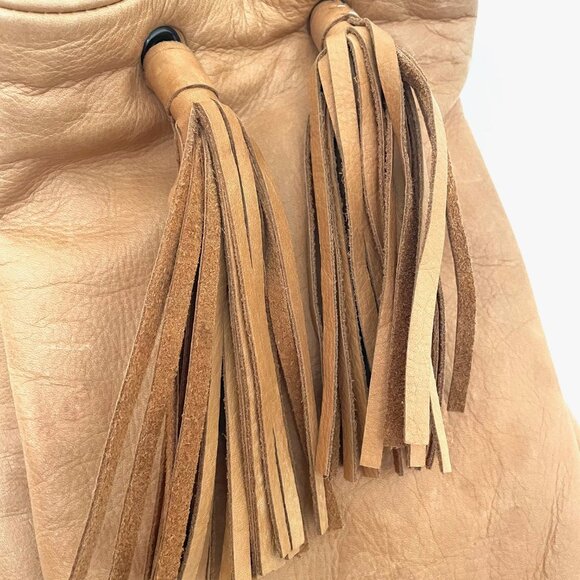 Tan Leather Large Backpack - Picture 4 of 7